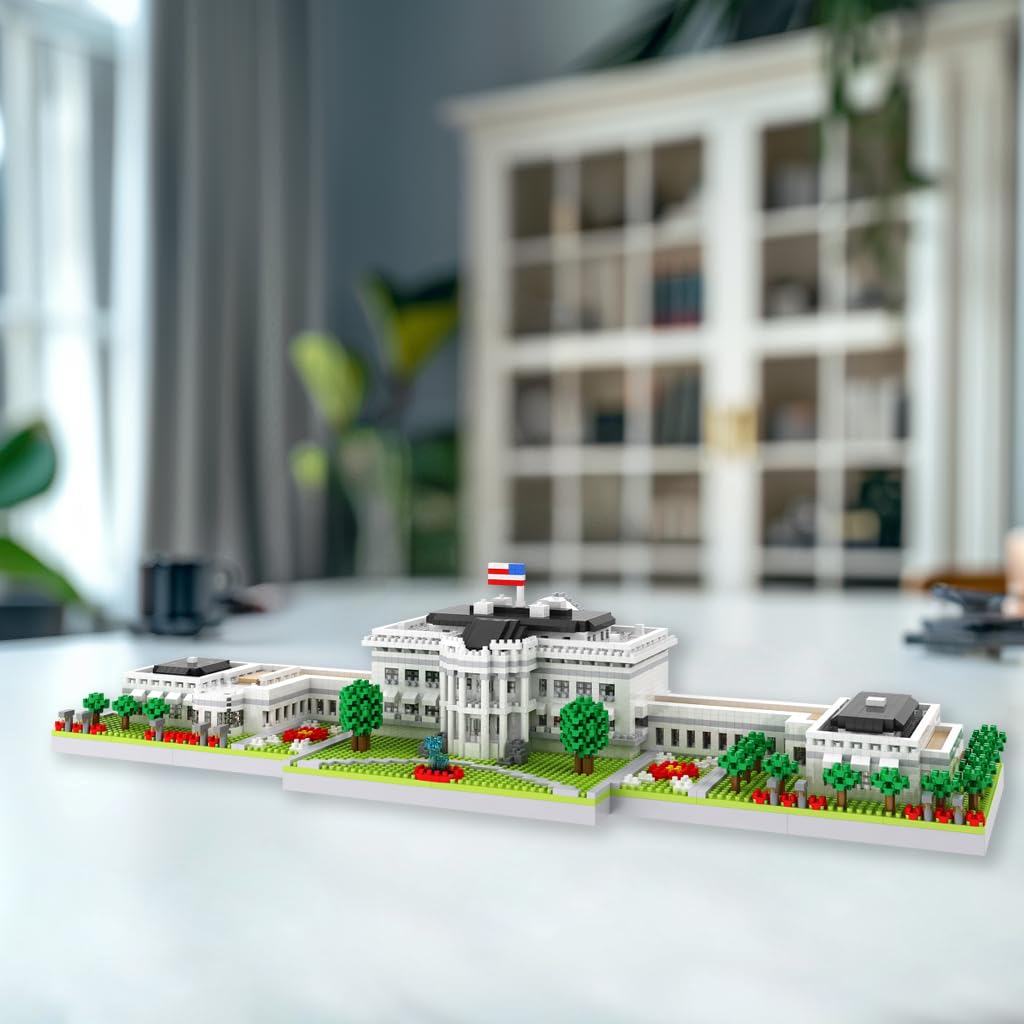 LQPFBSM White House 3000-Piece Micro Building Blocks Set | Panoramic DC Architecture Model