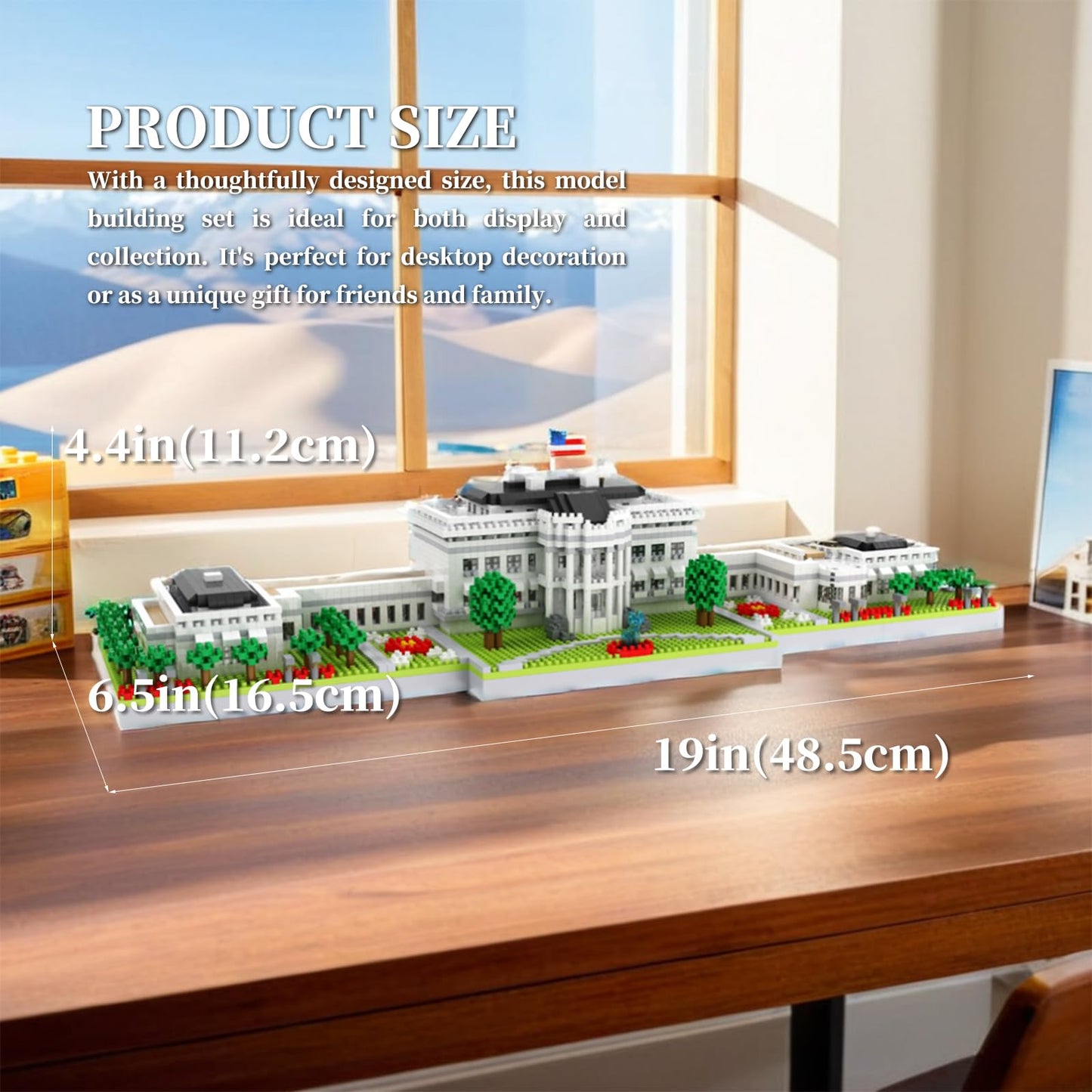 LQPFBSM White House 3000-Piece Micro Building Blocks Set | Panoramic DC Architecture Model