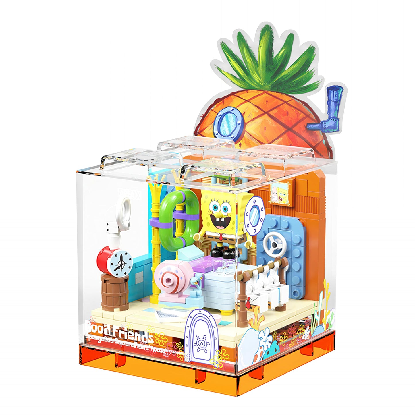 Lreyrous Exquisite Pineapple House Building Blocks Set – Themed Characters Gift for 14+ Teens & Adults