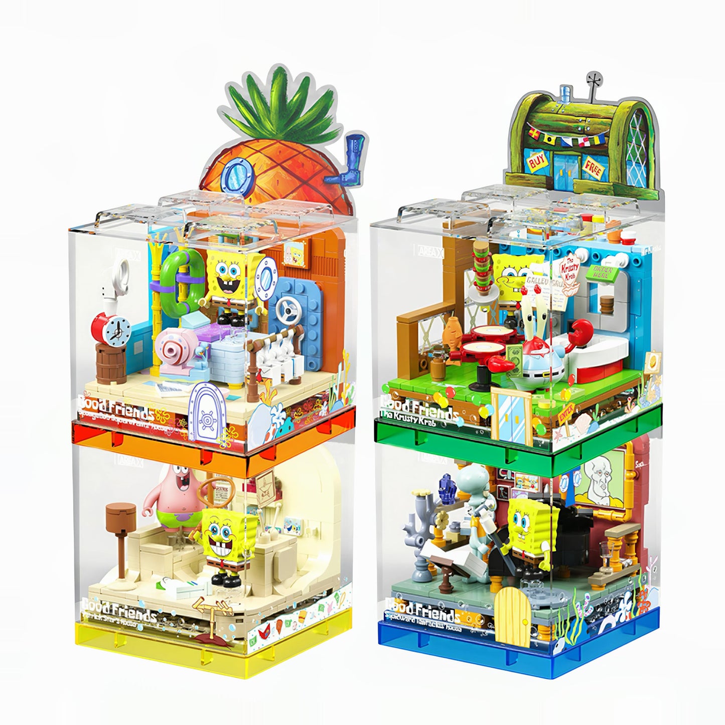 Lreyrous Exquisite Pineapple House Building Blocks Set – Themed Characters Gift for 14+ Teens & Adults