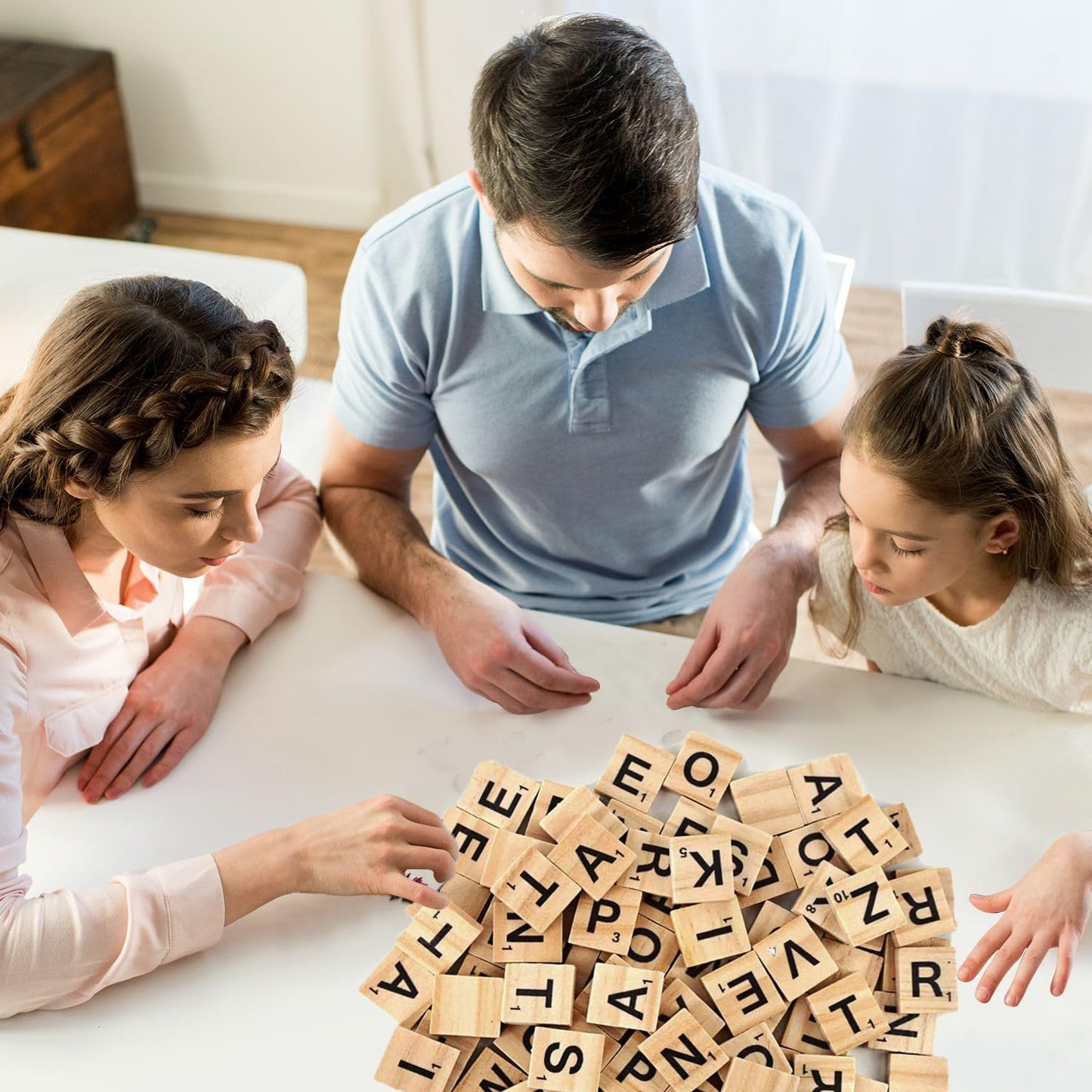 LSCQYYCC 200Pcs Magnetic Wooden Letter Bricks – DIY Letter Coasters & Gift Decoration