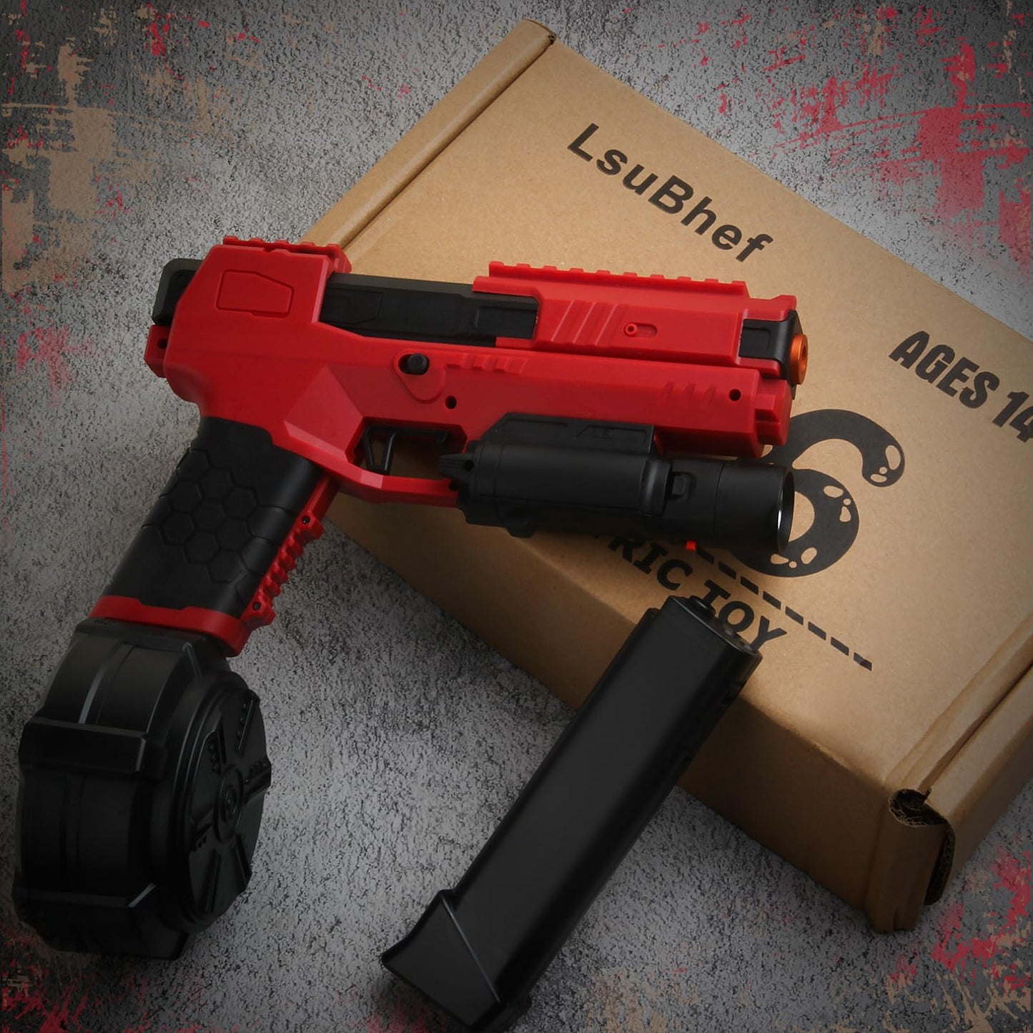 LSuBhef Gel Blaster X6 – Full Auto Splatter Blaster for Ages 14+ (Red)