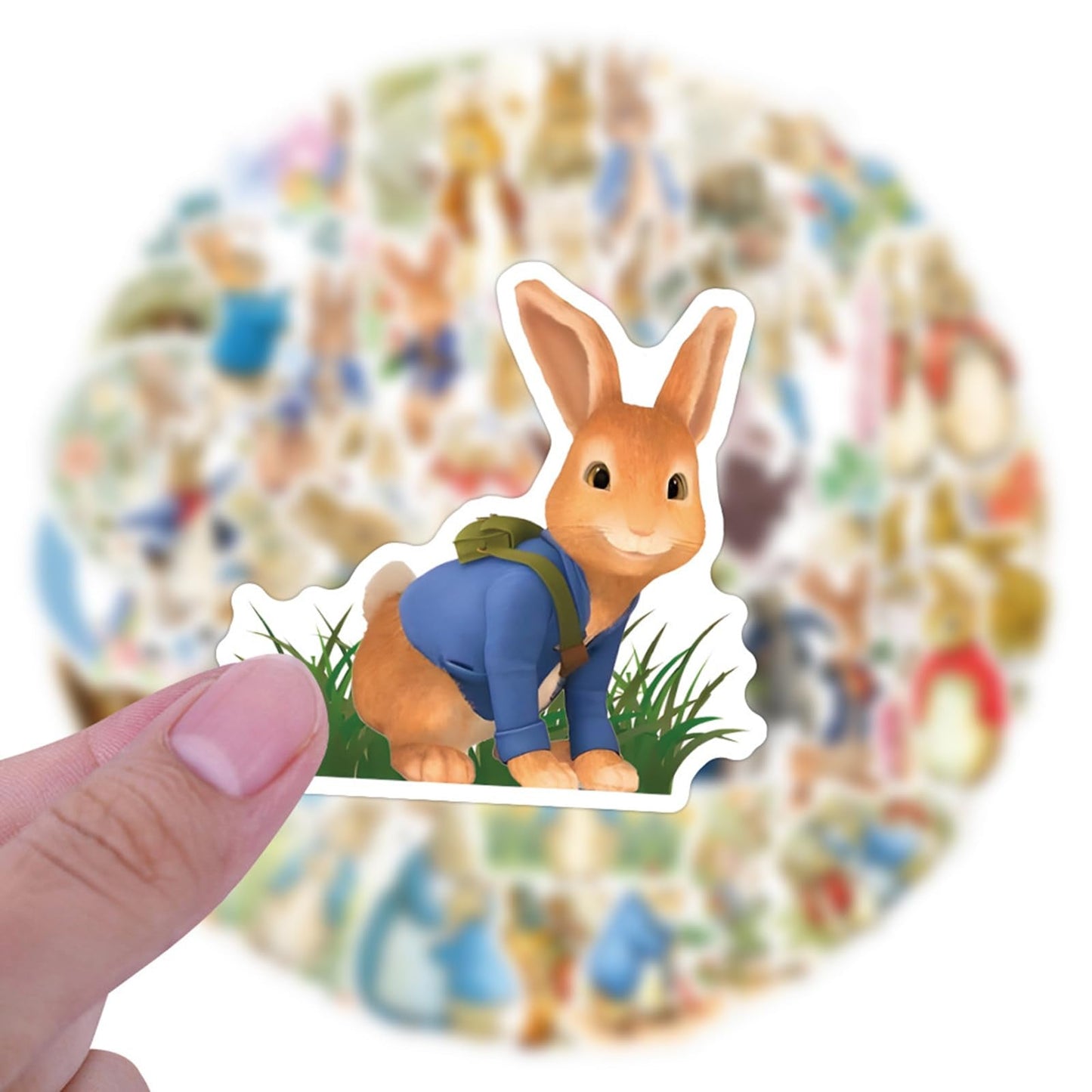 LTZSTONE Peter Rabbit Stickers Pack (55PCS) – Waterproof Vinyl Decals for Laptop, Bottle, Skateboard