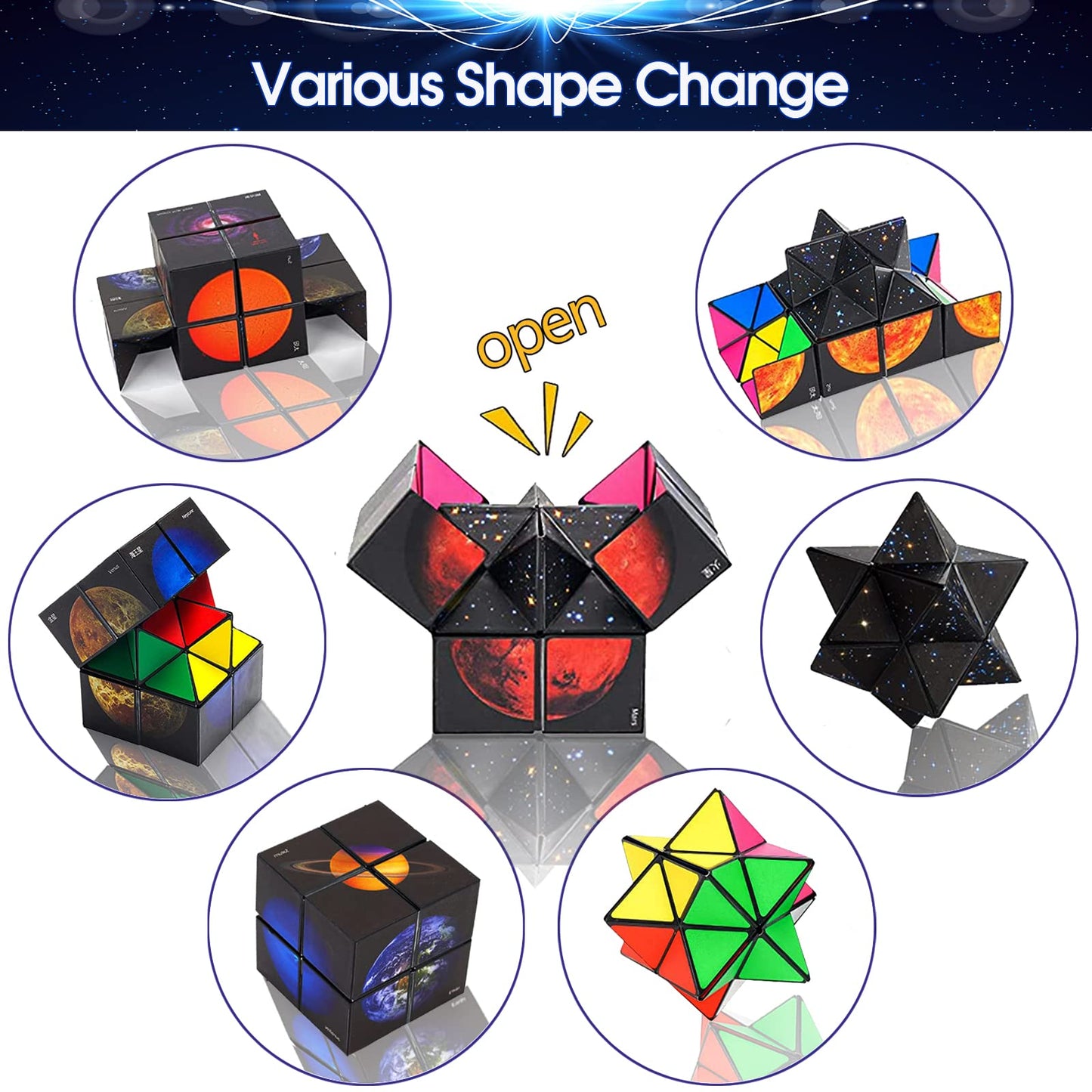 Luaxkpi Infinity Cube – 2-in-1 Fidget Toy for Kids 6–12, Educational Sensory Puzzle, Travel-Ready Gift