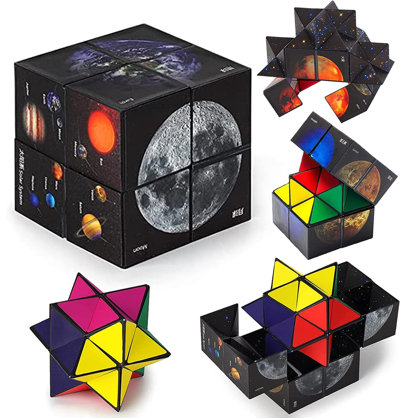 Luaxkpi Infinity Cube – 2-in-1 Fidget Toy for Kids 6–12, Educational Sensory Puzzle, Travel-Ready Gift