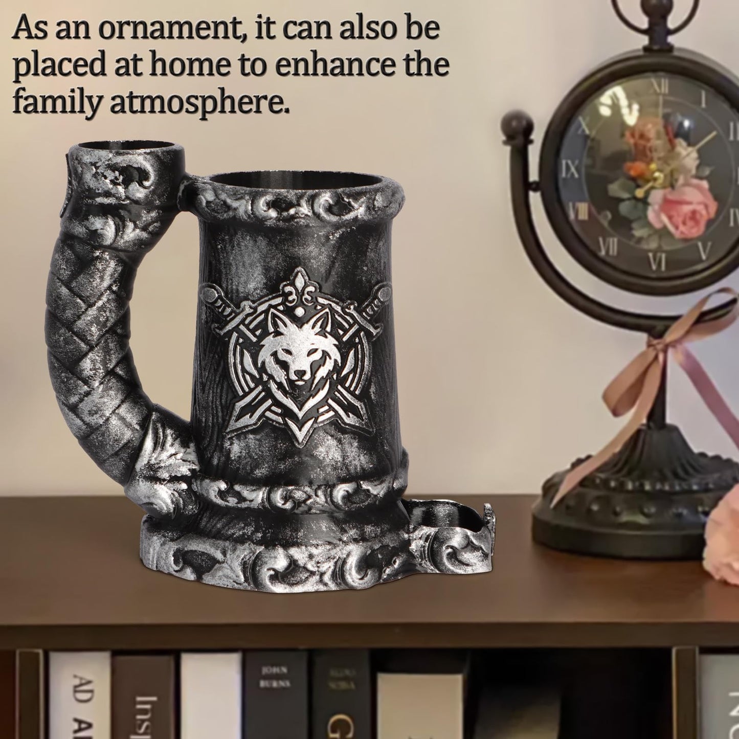 Luazuri Mug Dice Tower – 7-Piece D20 Dice Set Included, DND & Tabletop Gift, Black