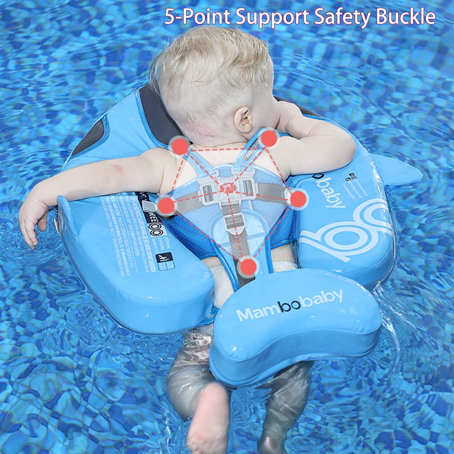 Luckclubtojoy Mambobaby Narwhal Pink Float with Canopy & Tail – Non-Inflatable Baby Pool Float