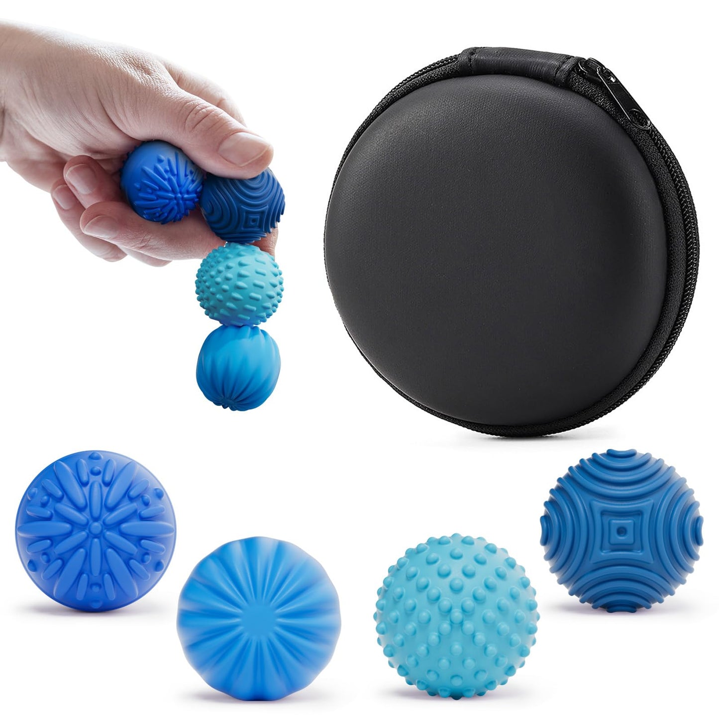 Luckdoor Silicone Magnetic Balls Fidget Toys – 4-Pack Desk Stress Relief for Adults & Teens