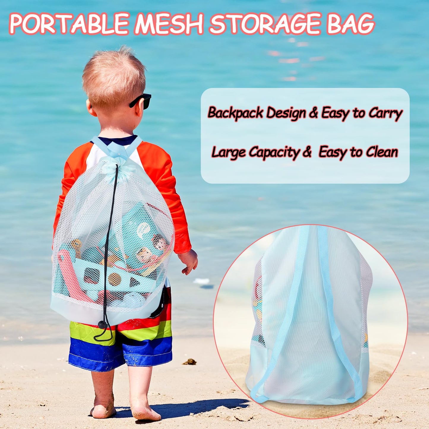 LUCKFUTURE Beach Toys 25-Piece Set – Non-Toxic, BPA-Free Sand & Water Play for Kids (3-12)