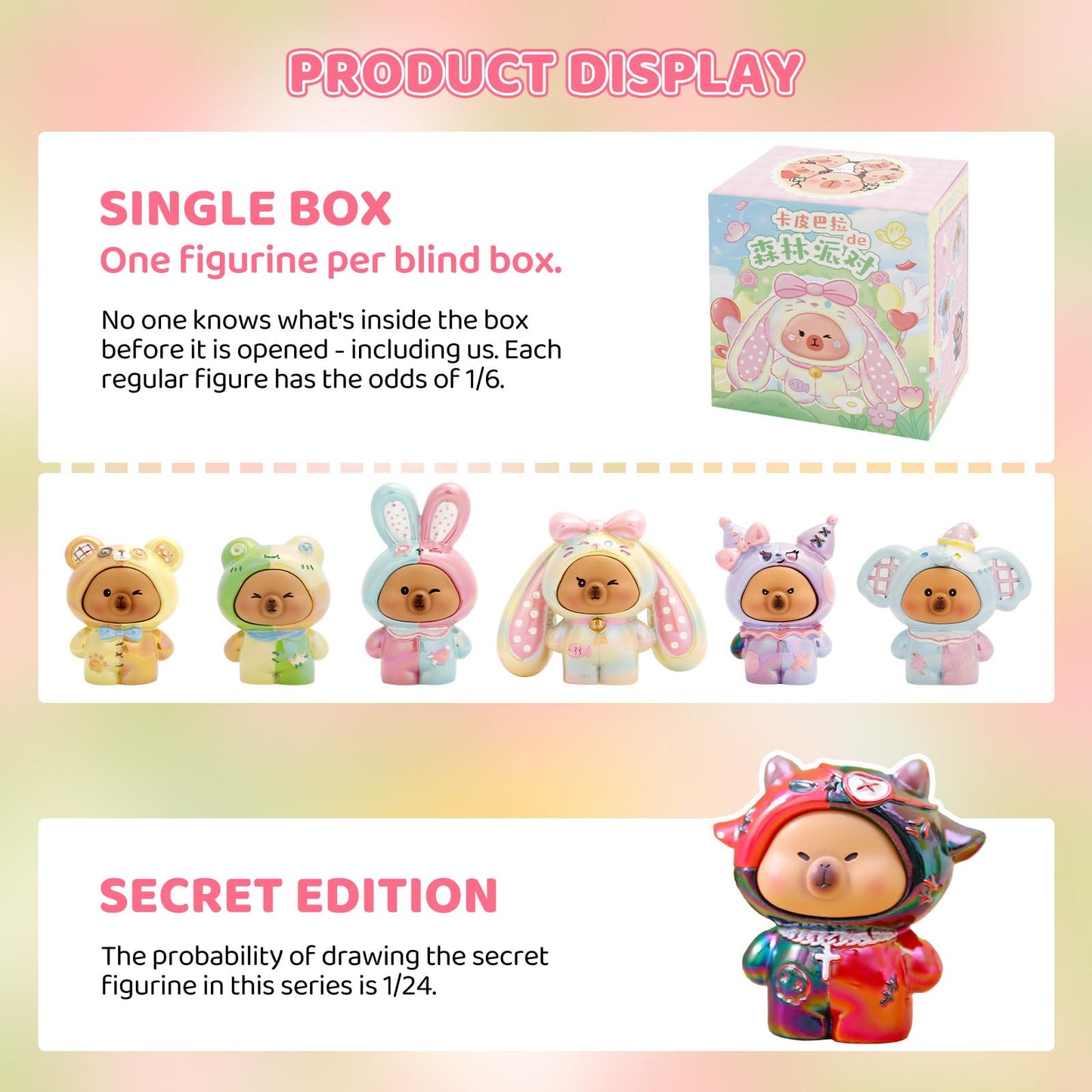 LUCKJOY Capybara Forest Party Series Blind Box Figures – Random Design Collectibles