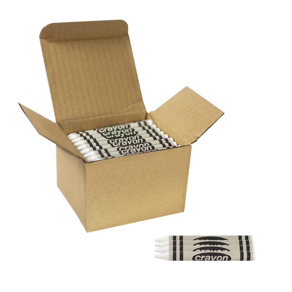 Lucky Art Crayonology 80-Count White Single-Color Crayon Bulk Pack – Regular Size