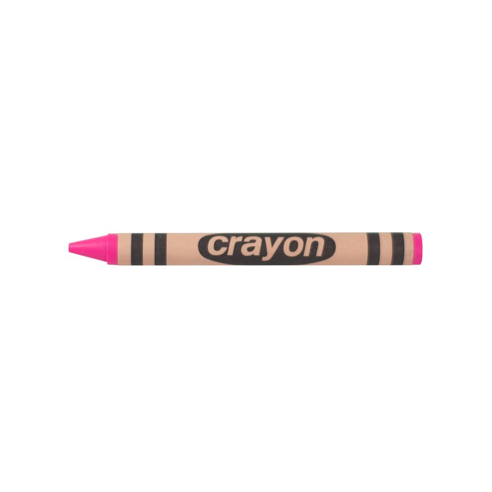Lucky Art Crayonology 80-Count Pink Single Color Crayons Bulk Pack – Regular Size