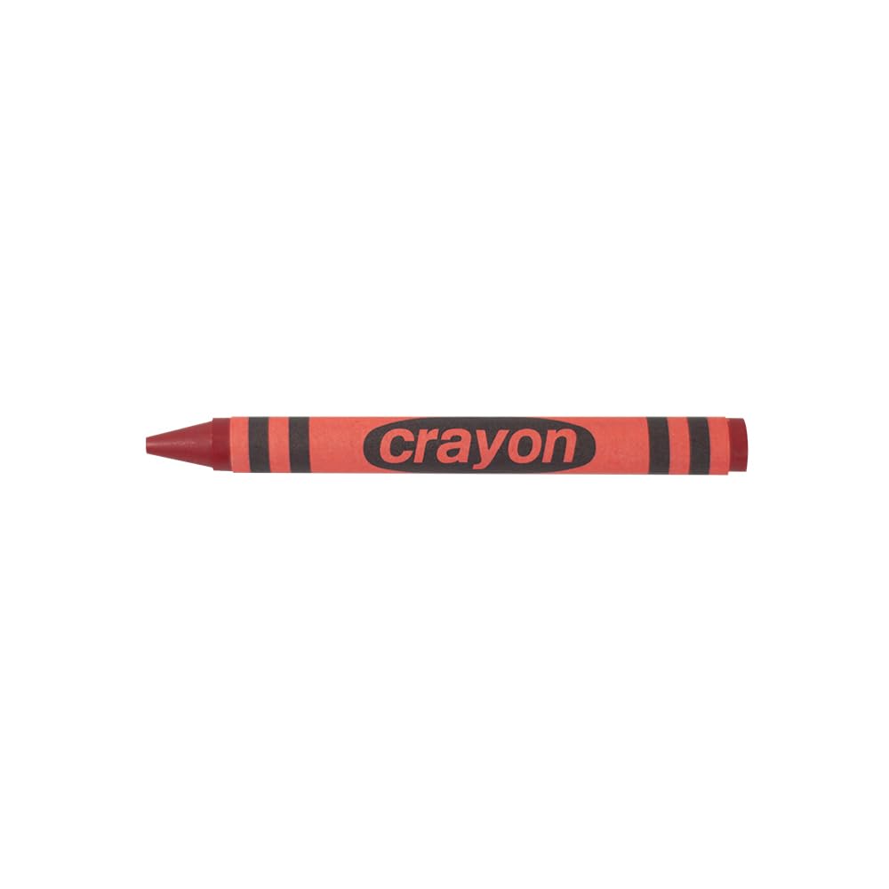 Lucky Art Crayonology 80-Count Red Single Color Crayons Bulk Pack | Non-Toxic Regular Size