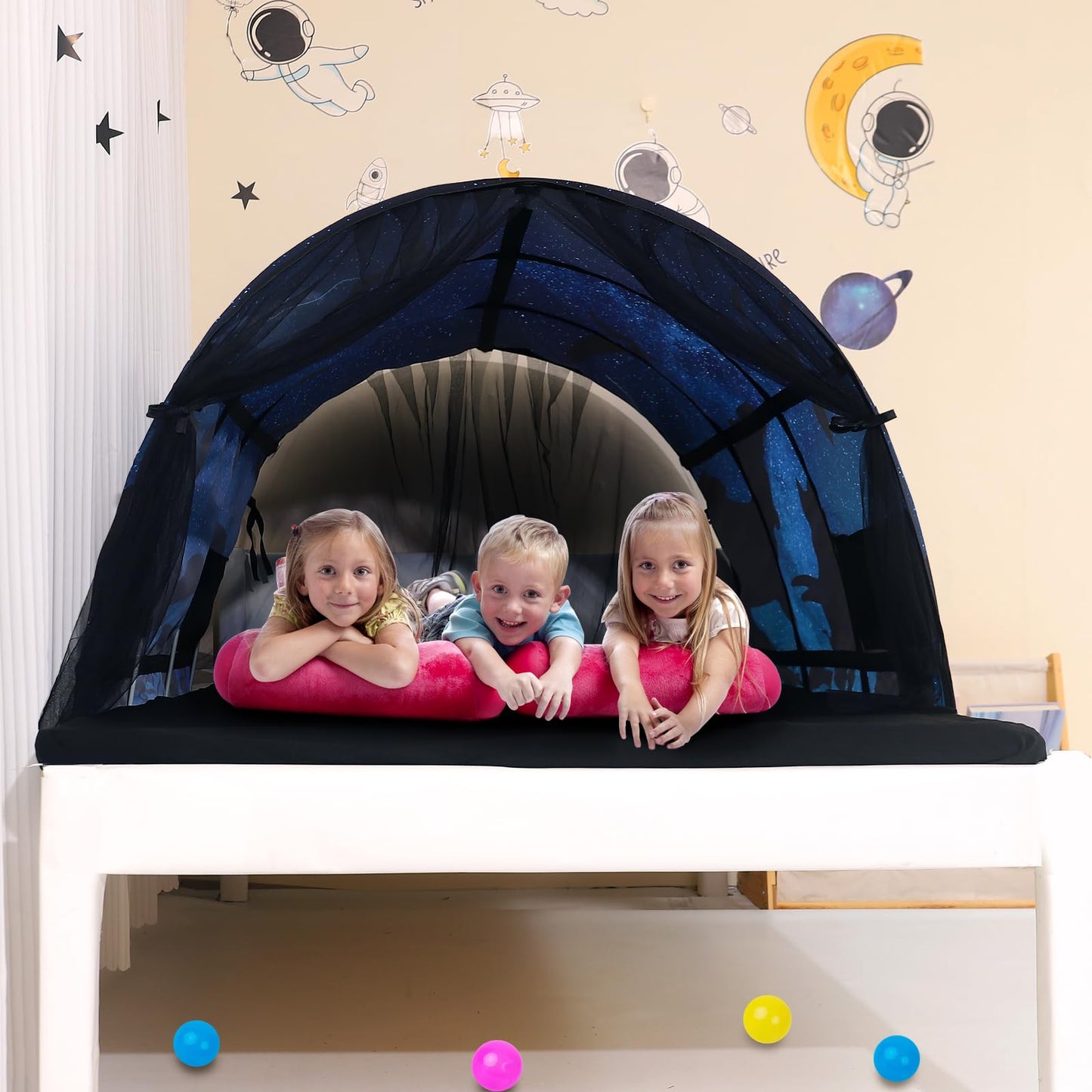 Lucky Castle Bed Tent for Kids – Foldable Play House for Girls and Boys