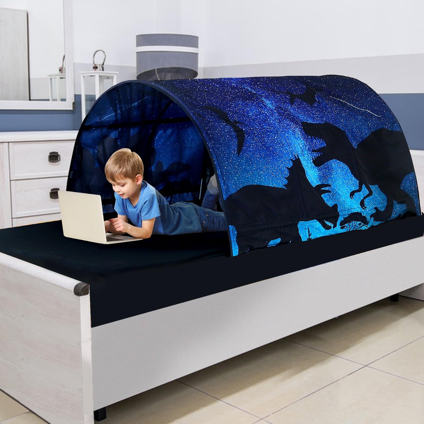 Lucky Castle Bed Tent for Kids – Foldable Play House for Girls and Boys