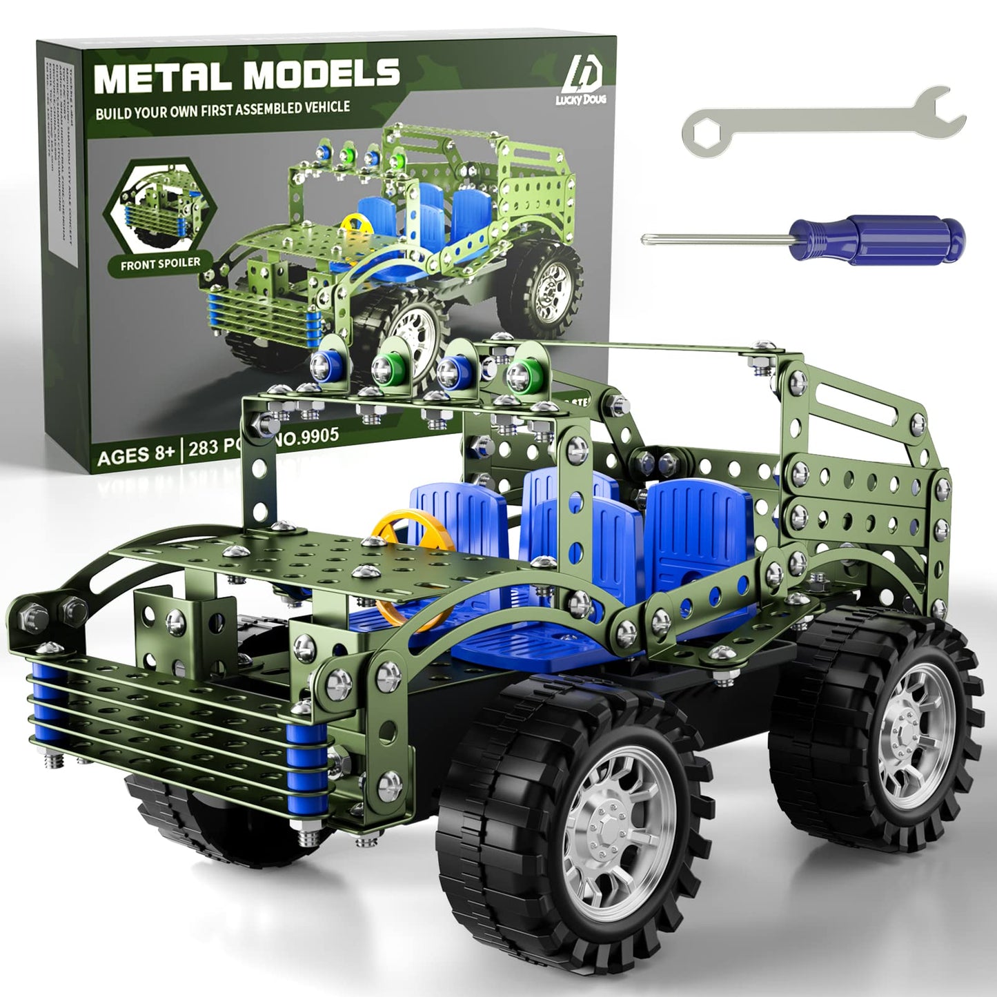 Lucky Doug Building Toys Model Truck Set – STEM Assembly Kit for Kids 8-12