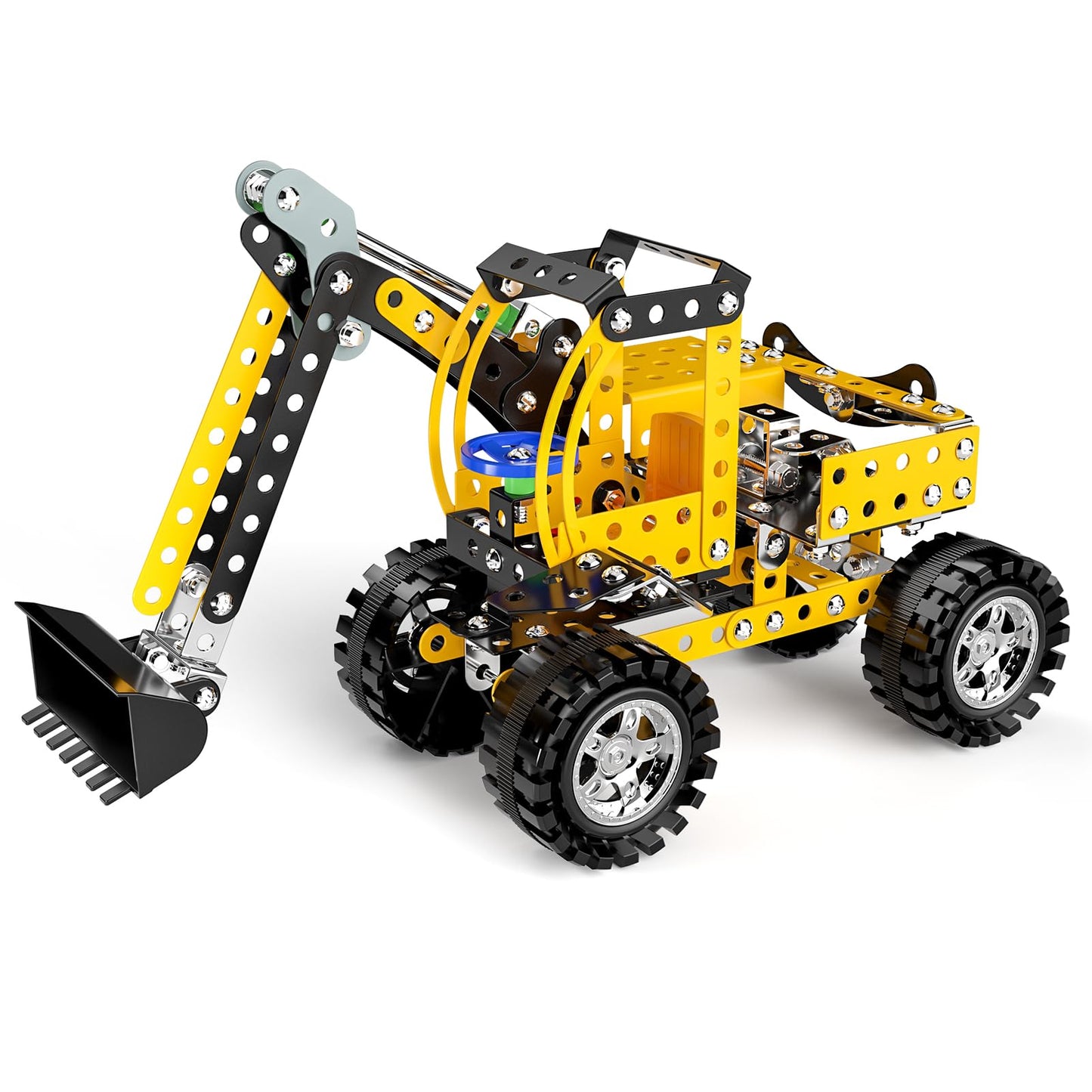 Lucky Doug Stem Building Toys for Kids 8-12 | Metal Bulldozer Construction Kit