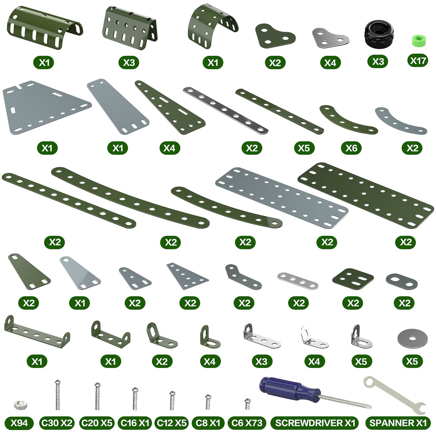 Lucky Doug Building Toys Model Airplane Set – 258-Piece Metal STEM Kit for Ages 8-12
