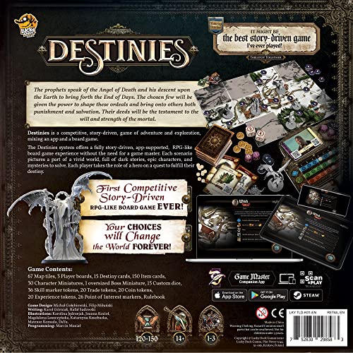 Destinies Board Game by Lucky Duck Games | Immersive Storytelling for 1-3 Players