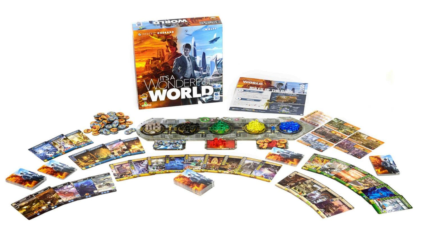 LUCKY DUCK GAMES – It's A Wonderful World Board Game | Strategic Card Draft & Engine-Build for 1-5 Players