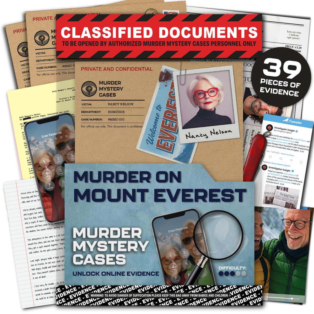 Lucky Egg MMC Murder on Mount Everest – High-Altitude Mystery Game for Adults