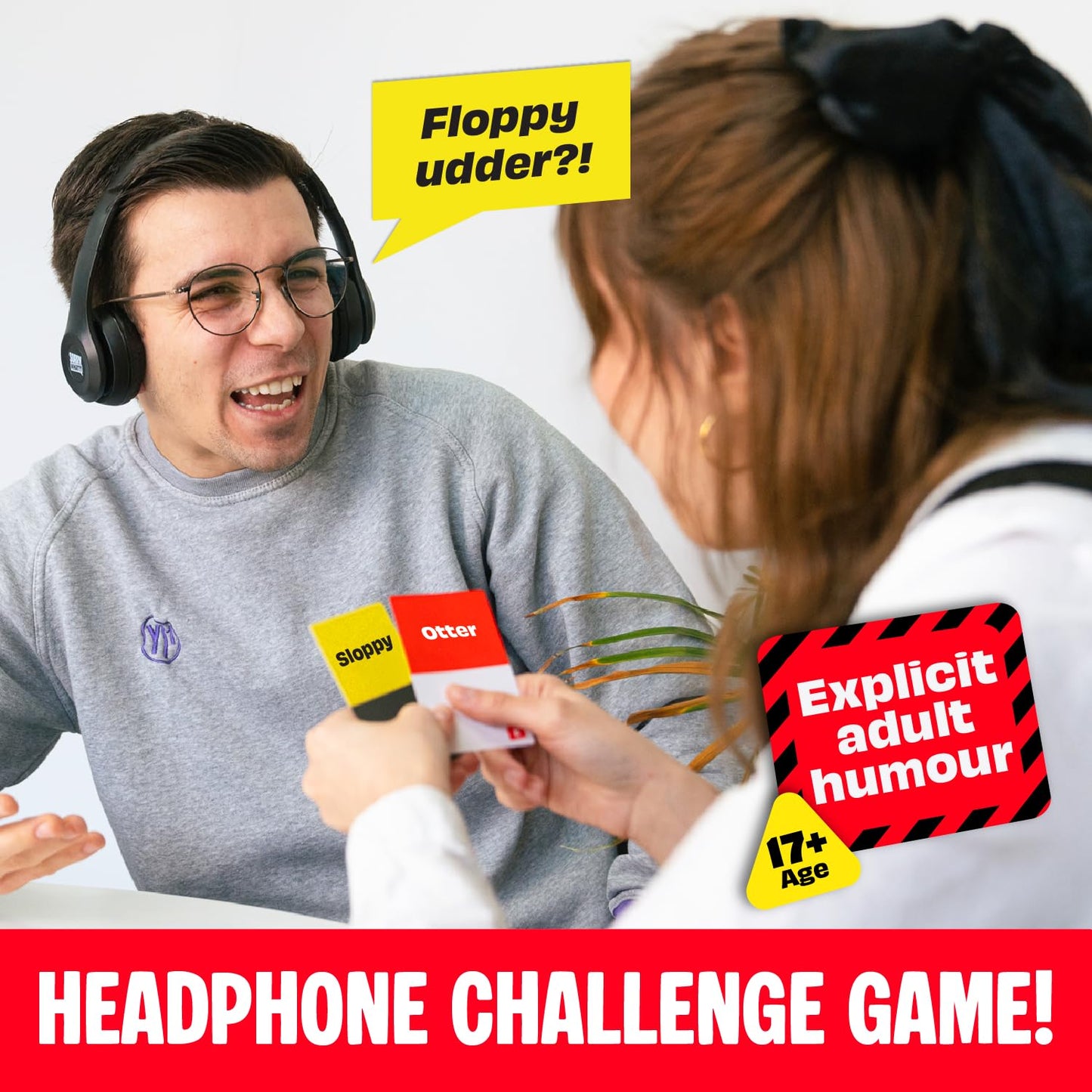 Lucky Egg Sorry What: Uncensored Lip Reading Party Game for Adults – 40,000 Phrases, 2+ Players (Ages 17+)