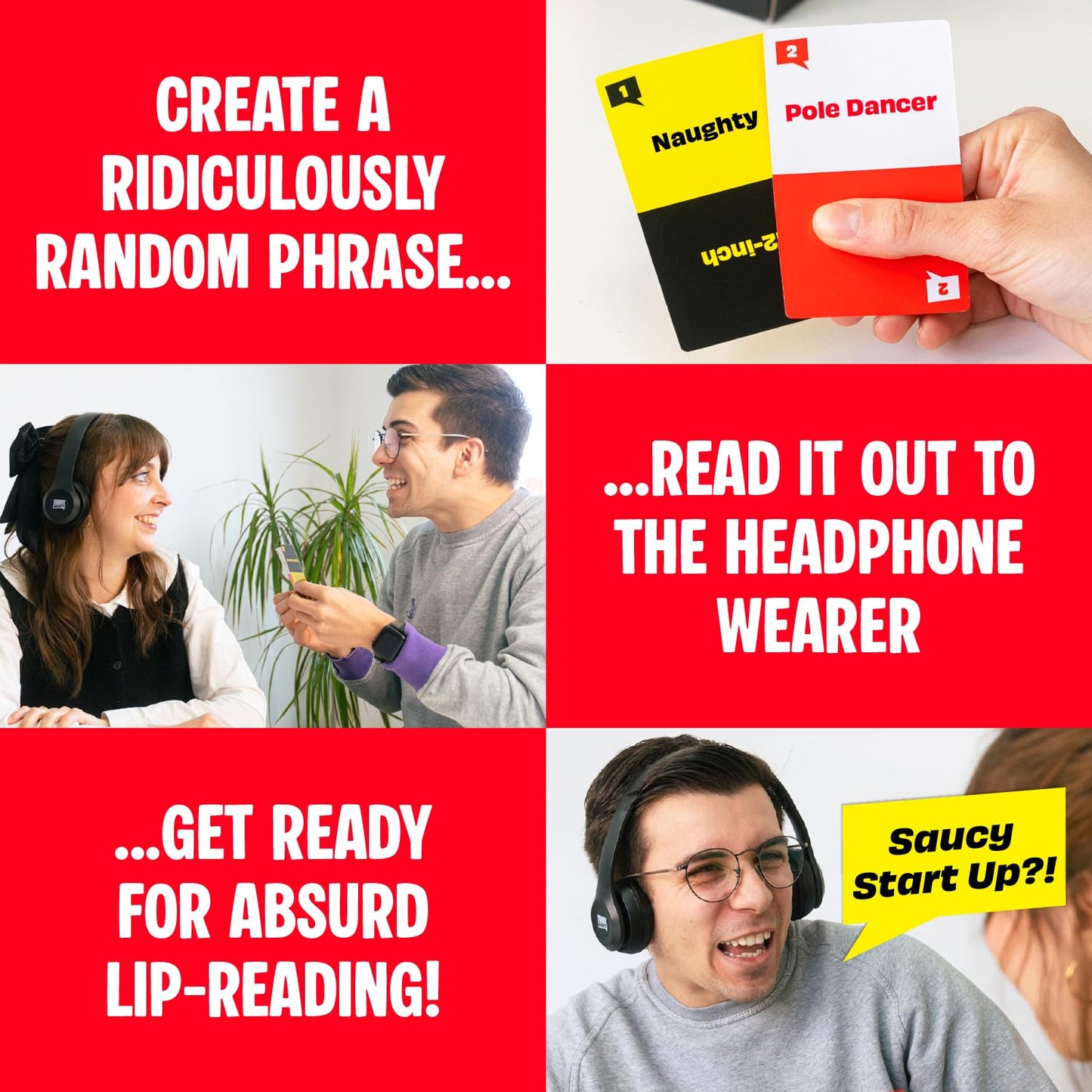 Lucky Egg Sorry What: Uncensored Lip Reading Party Game for Adults – 40,000 Phrases, 2+ Players (Ages 17+)