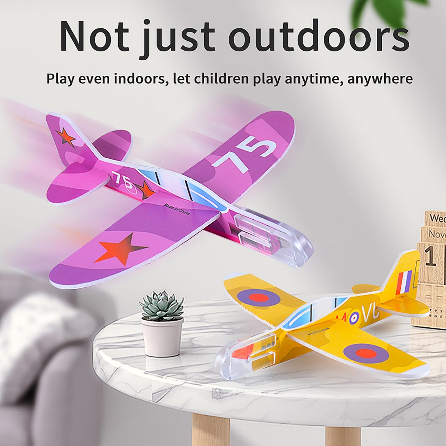 LUCKY GUESS Foam Gliders – 100 Pcs Colorful Foam Planes for Parties, Classrooms & Outdoor Fun