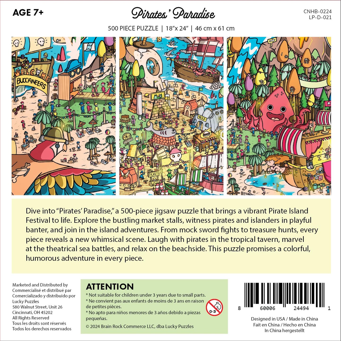 Lucky Puzzles Pirates' Paradise - 500-Piece Puzzle (18 x 24 inches)