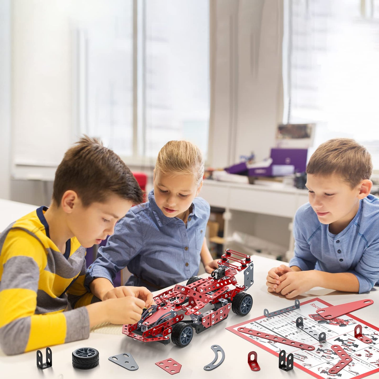Lucky Doug Building Kit Model Car Set - STEM Construction Toy for Ages 8-12
