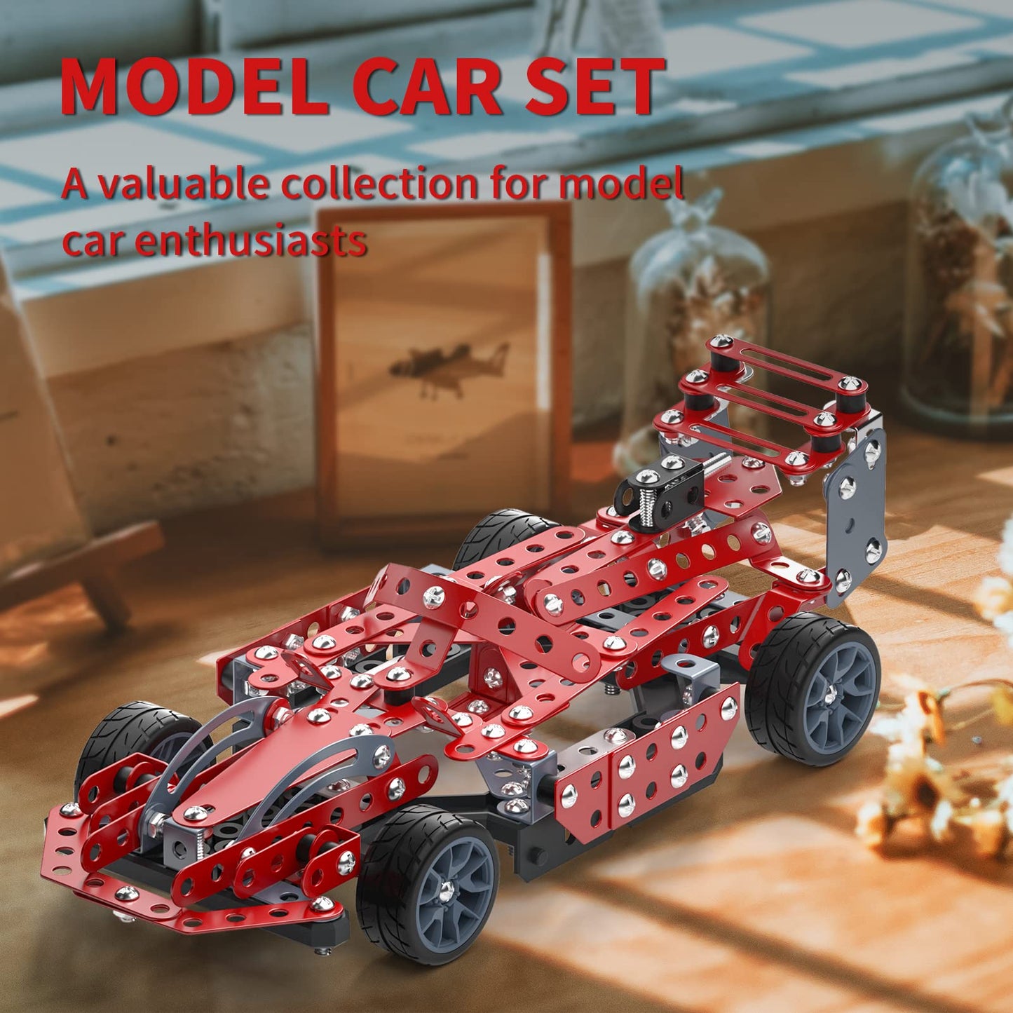 Lucky Doug Building Kit Model Car Set - STEM Construction Toy for Ages 8-12