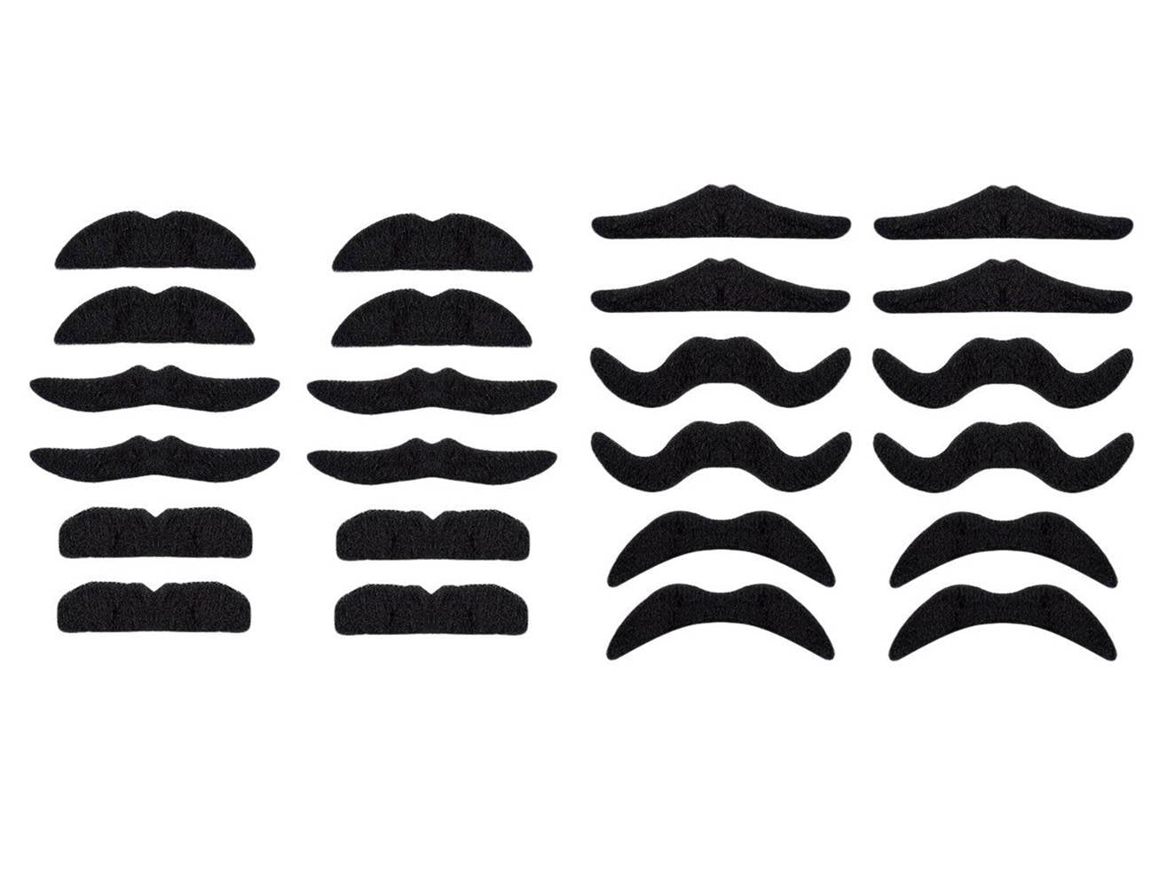 LuckyStar365 24 Pcs Novelty Fake Mustaches – Self-Adhesive Party Disguises