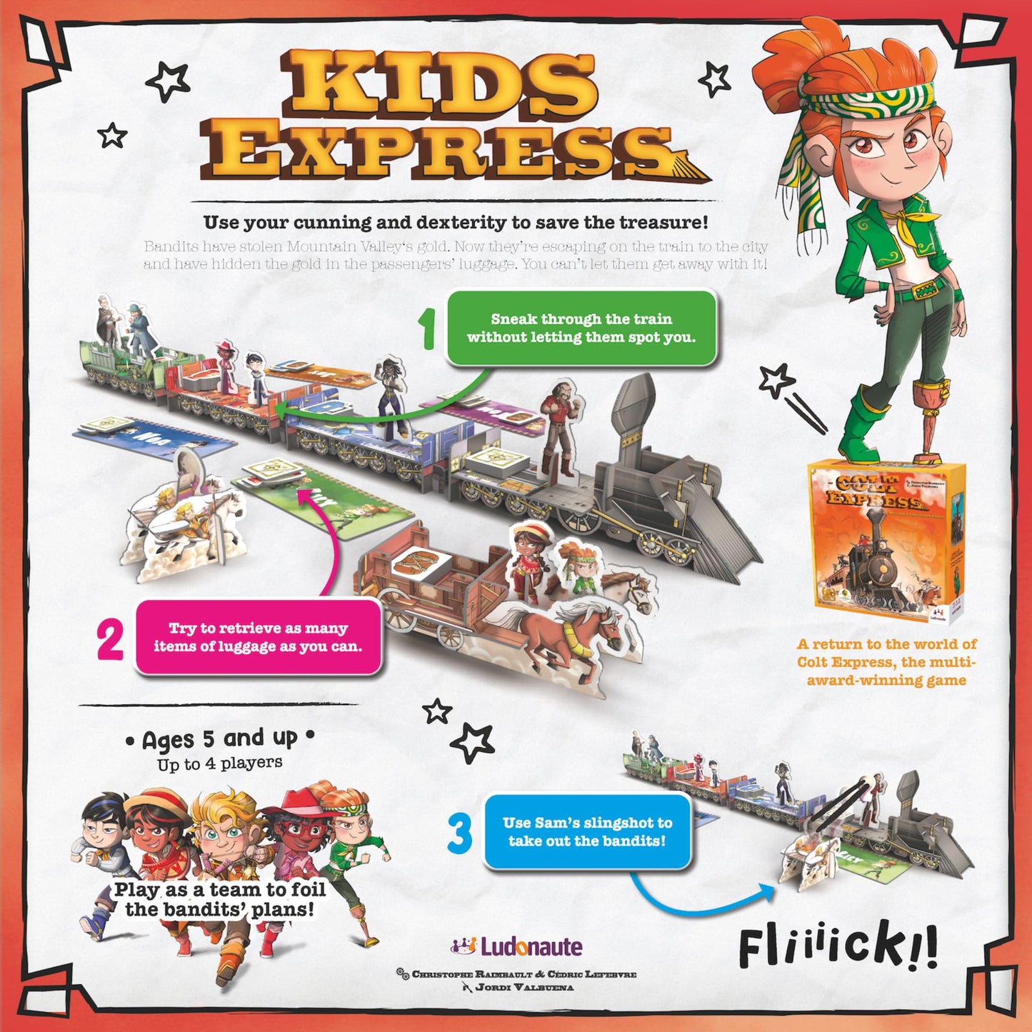 Ludonate Kids Express – Cooperative 3D Train Board Game for 1–4 Players, Ages 5+, 15 Min