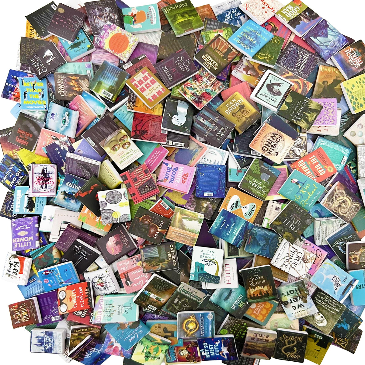 LUFEEMGA 200 Pcs Book Miniatures Set – Dollhouse Decor & DIY Crafts