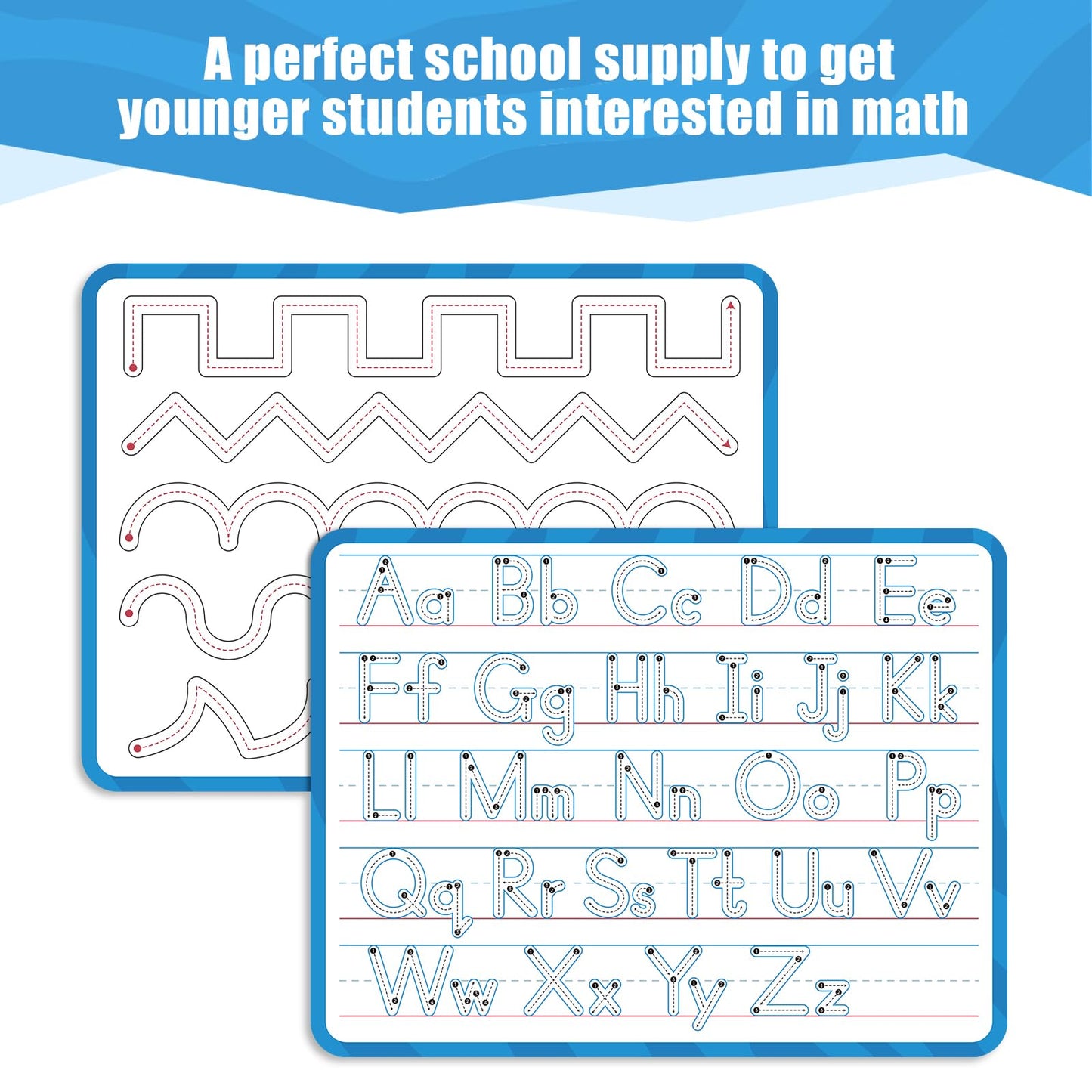 LUHEAGU Handwriting Practice Dry Erase Board – ABC Tracing for Kids Ages 3-5 | Reusable Whiteboard for Preschool, Kindergarten & Homeschool | 9x12