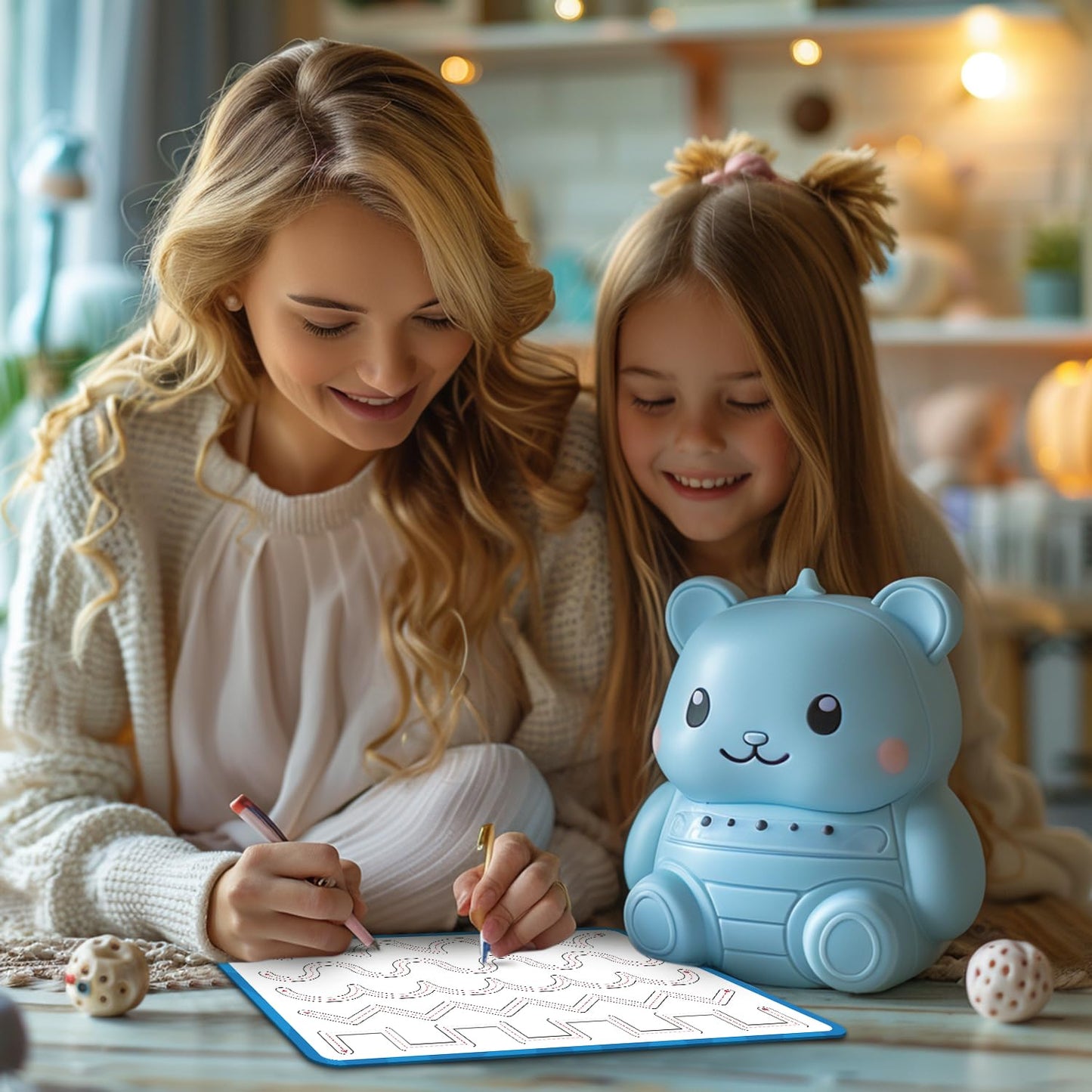 LUHEAGU Handwriting Practice Dry Erase Board – ABC Tracing for Kids Ages 3-5 | Reusable Whiteboard for Preschool, Kindergarten & Homeschool | 9x12