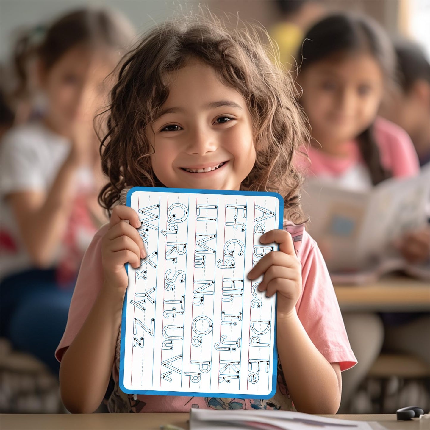 LUHEAGU Handwriting Practice Dry Erase Board – ABC Tracing for Kids Ages 3-5 | Reusable Whiteboard for Preschool, Kindergarten & Homeschool | 9x12
