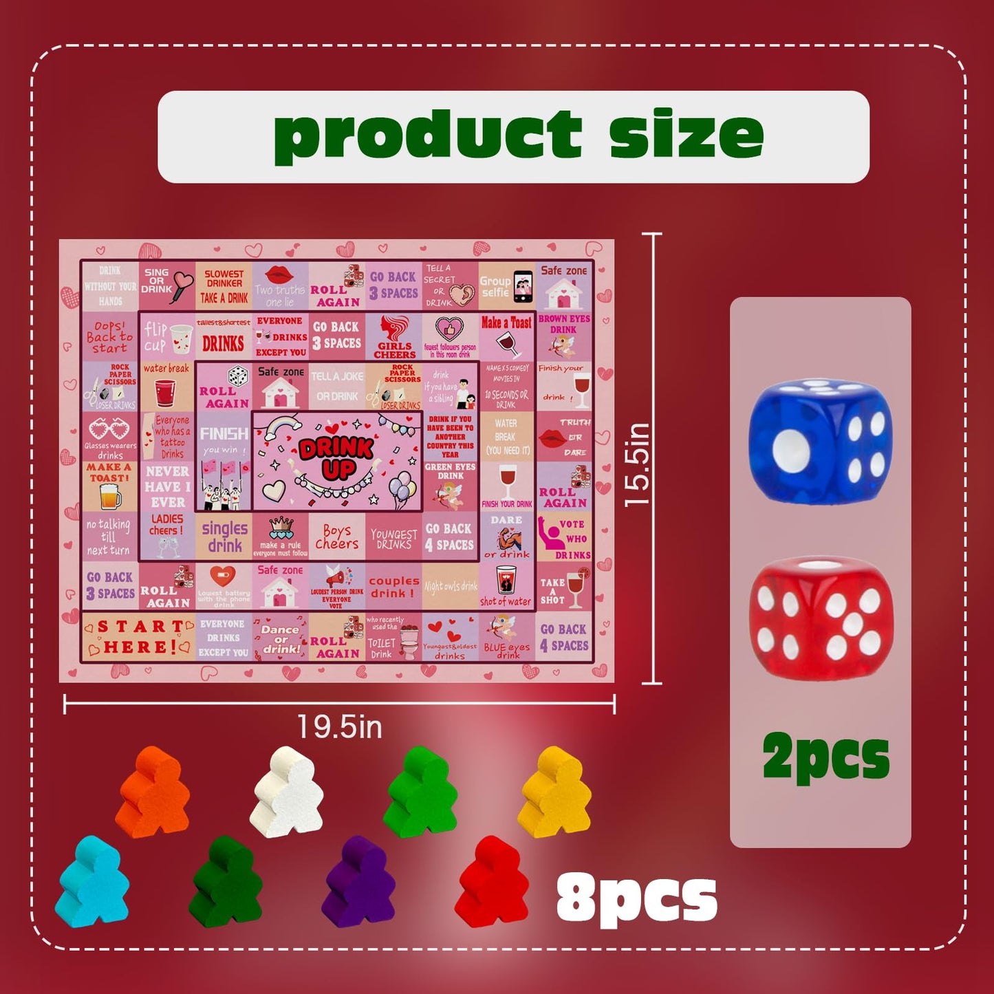 Luhiew Drinking Board Games for Adults – Fun Dice Party Game for Game Night