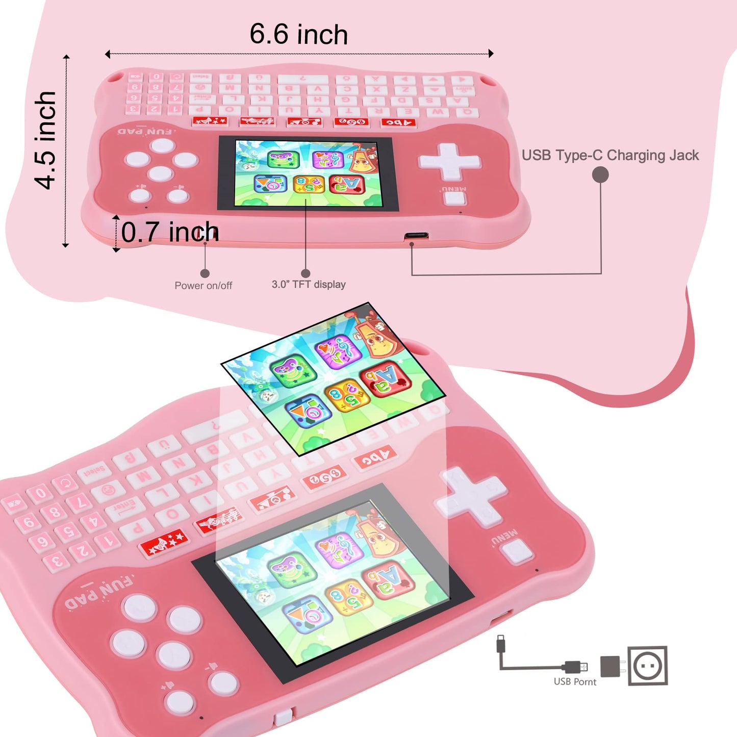 LUHYAUAN Kids Tablet – 102 Activities Educational Learning Pad for Ages 3–12