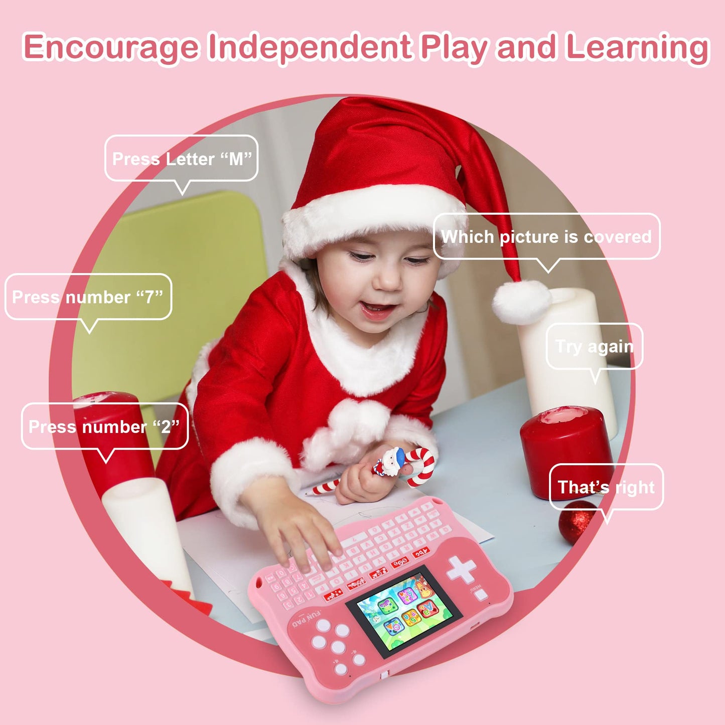 LUHYAUAN Kids Tablet – 102 Activities Educational Learning Pad for Ages 3–12