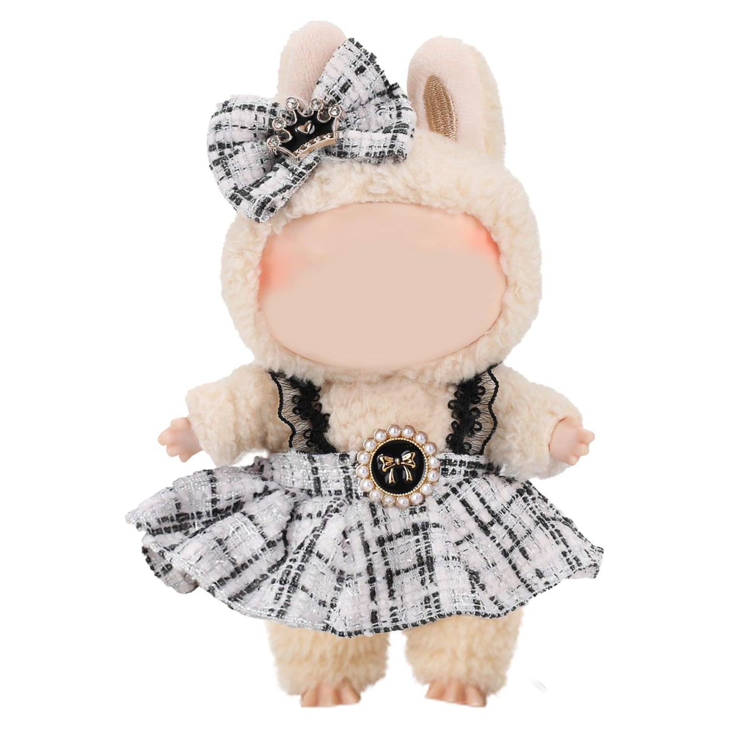 Lukax 17cm Doll Clothes Set – 2-Piece Hair Clip & Dress for Stylish Play