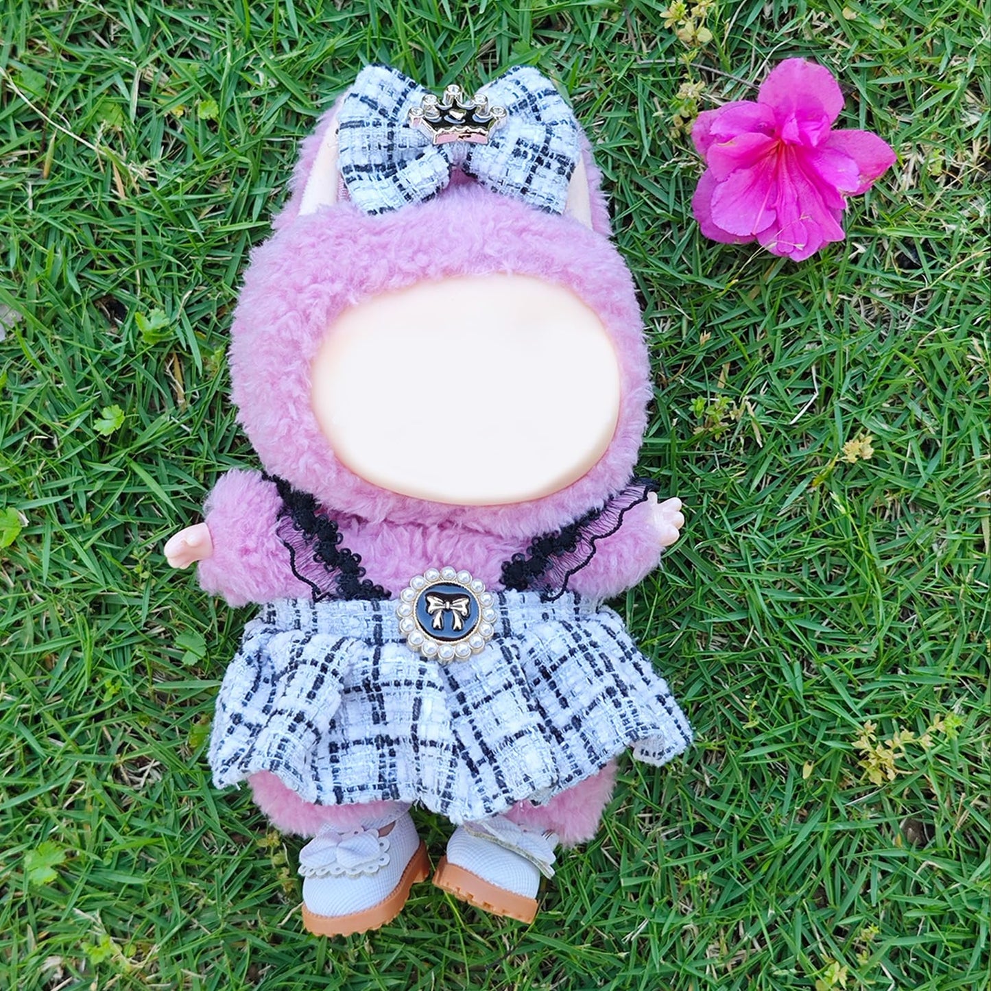 Lukax 17cm Doll Clothes Set – 2-Piece Hair Clip & Dress for Stylish Play