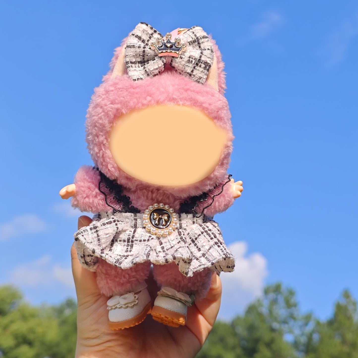 Lukax 17cm Doll Clothes Set – 2-Piece Hair Clip & Dress for Stylish Play