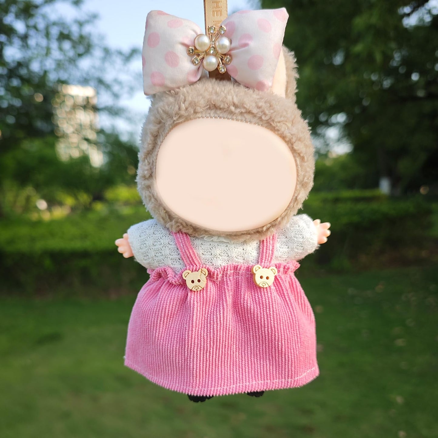 Clothes for 17cm Doll – Lukax 2-Piece Cute Chic Hair Clip & Dress Set