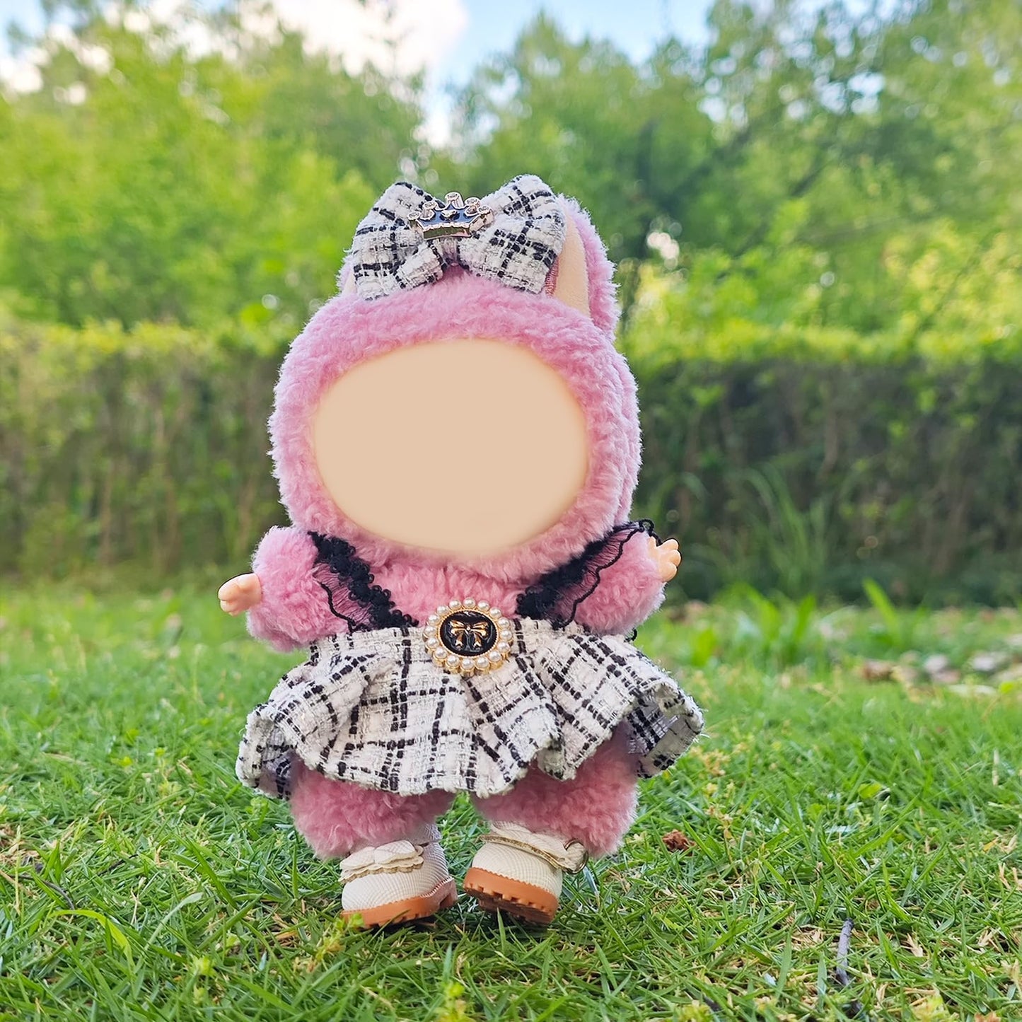 Lukax 17cm Doll Clothes Set – 2-Piece Hair Clip & Dress for Stylish Play