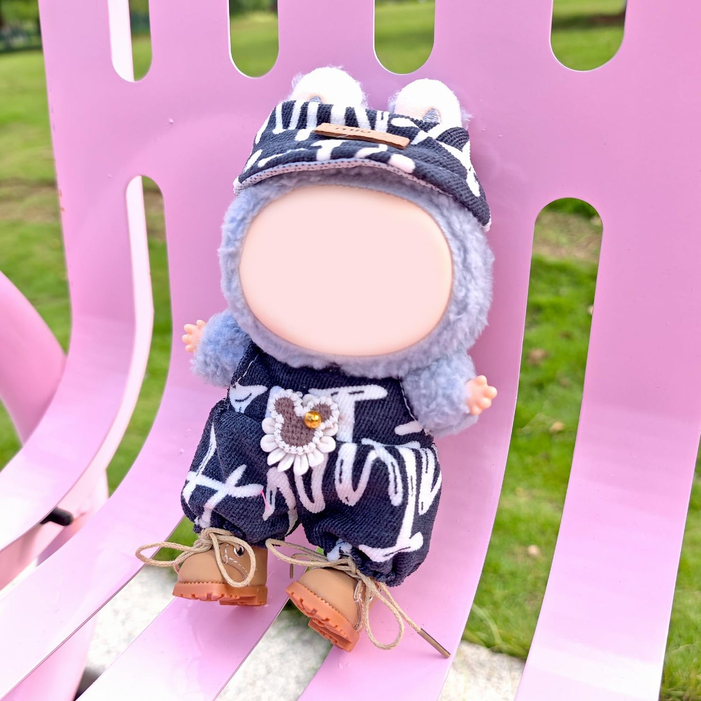 Lukax Mini Doll Shoes – Khaki Martin Boots for 15cm & 17cm Dolls