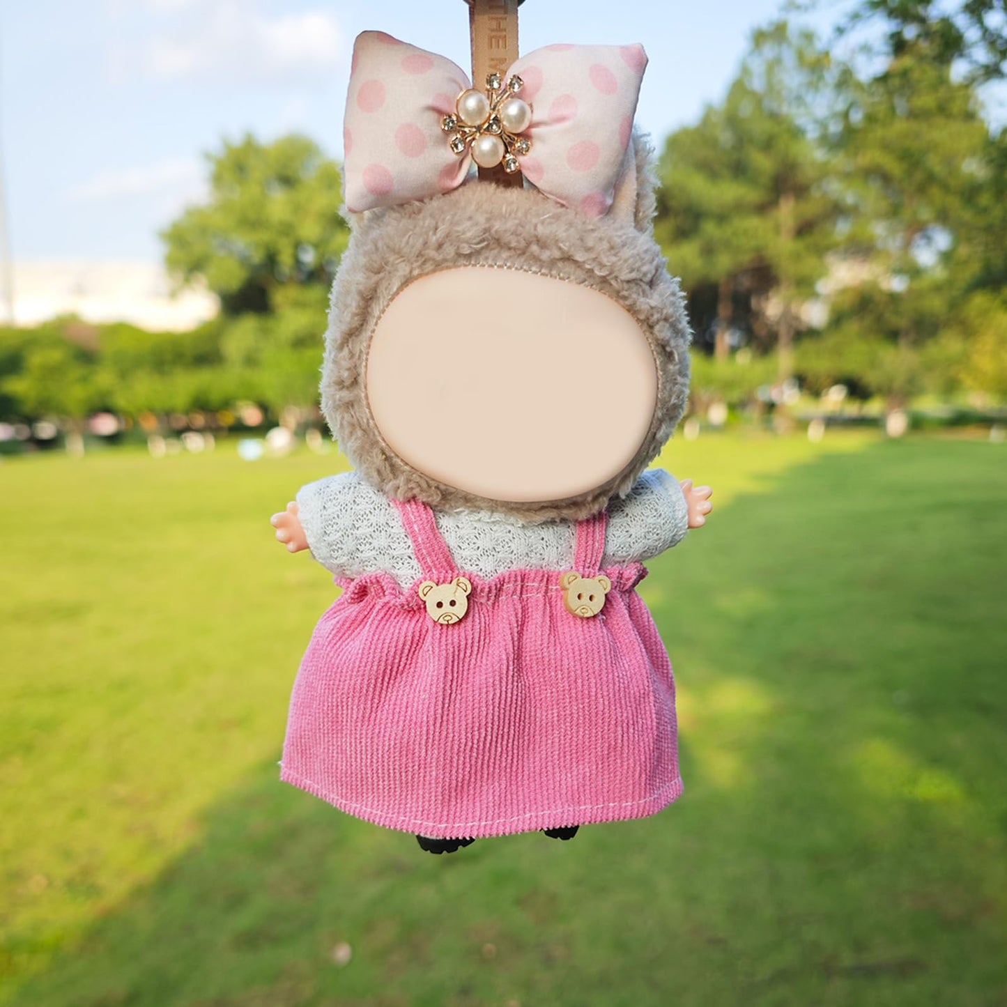 Clothes for 17cm Doll – Lukax 2-Piece Cute Chic Hair Clip & Dress Set