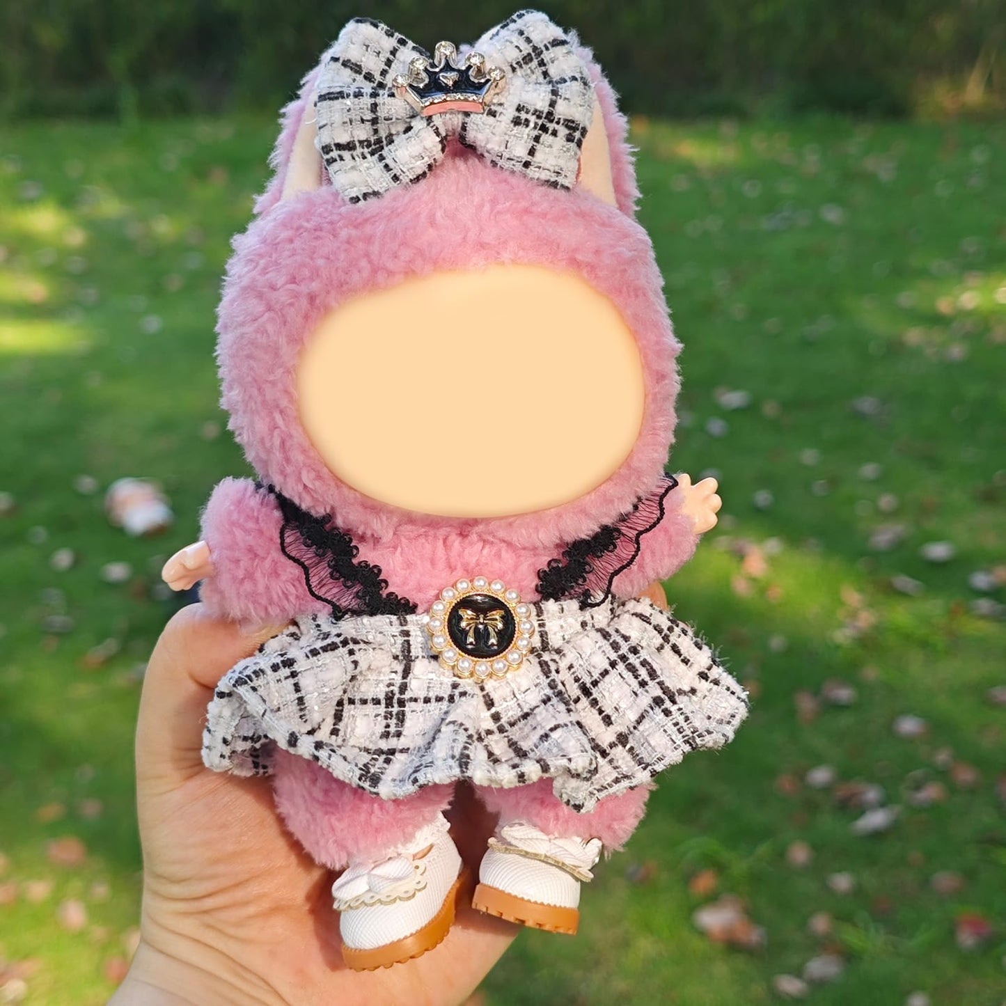 Lukax 17cm Doll Clothes Set – 2-Piece Hair Clip & Dress for Stylish Play