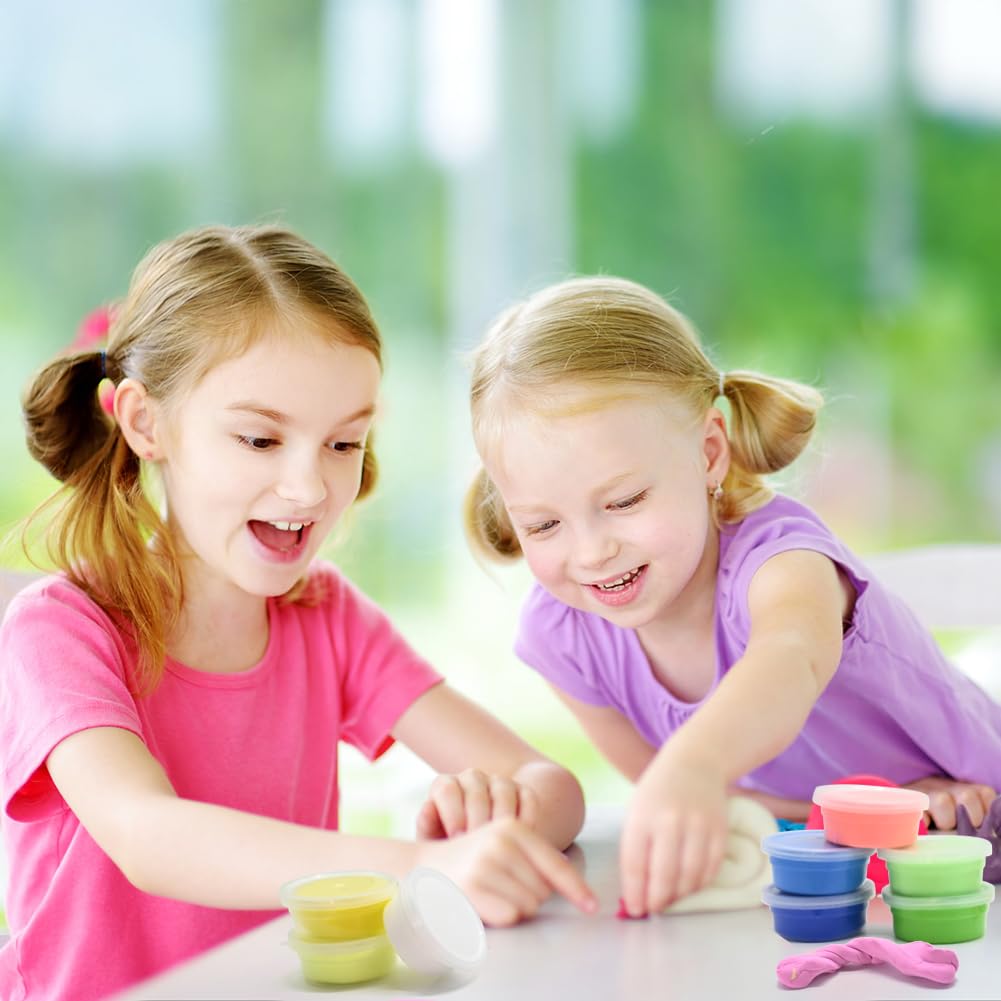 LUKBERA 28pcs Butter Slime Set – Colorful Kids’ Play Dough for Valentine’s & Classroom Gifts