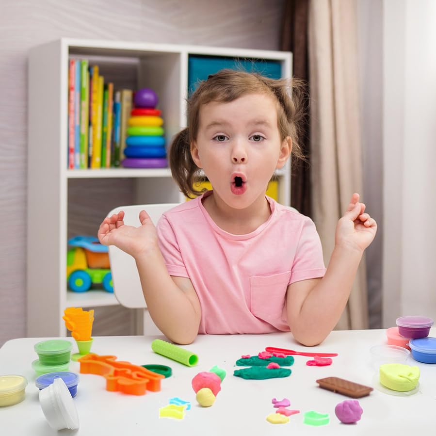 LUKBERA 28pcs Butter Slime Set – Colorful Kids’ Play Dough for Valentine’s & Classroom Gifts